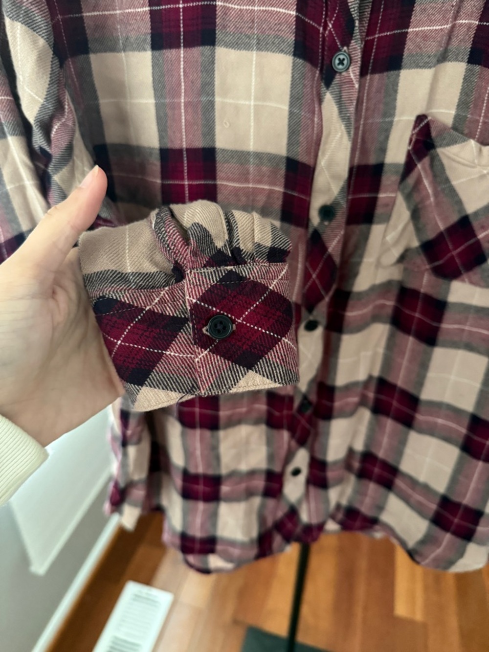 Rails Hunter Plaid Button Down in Port, Sand and Navy - Picture 6 of 9